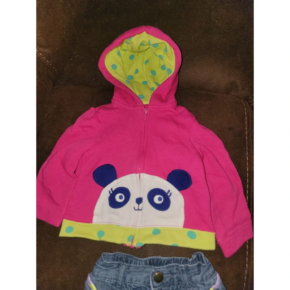 Gymboree color happy panda sweatshirt size 12 24 months skirt size 12 18 months‎
